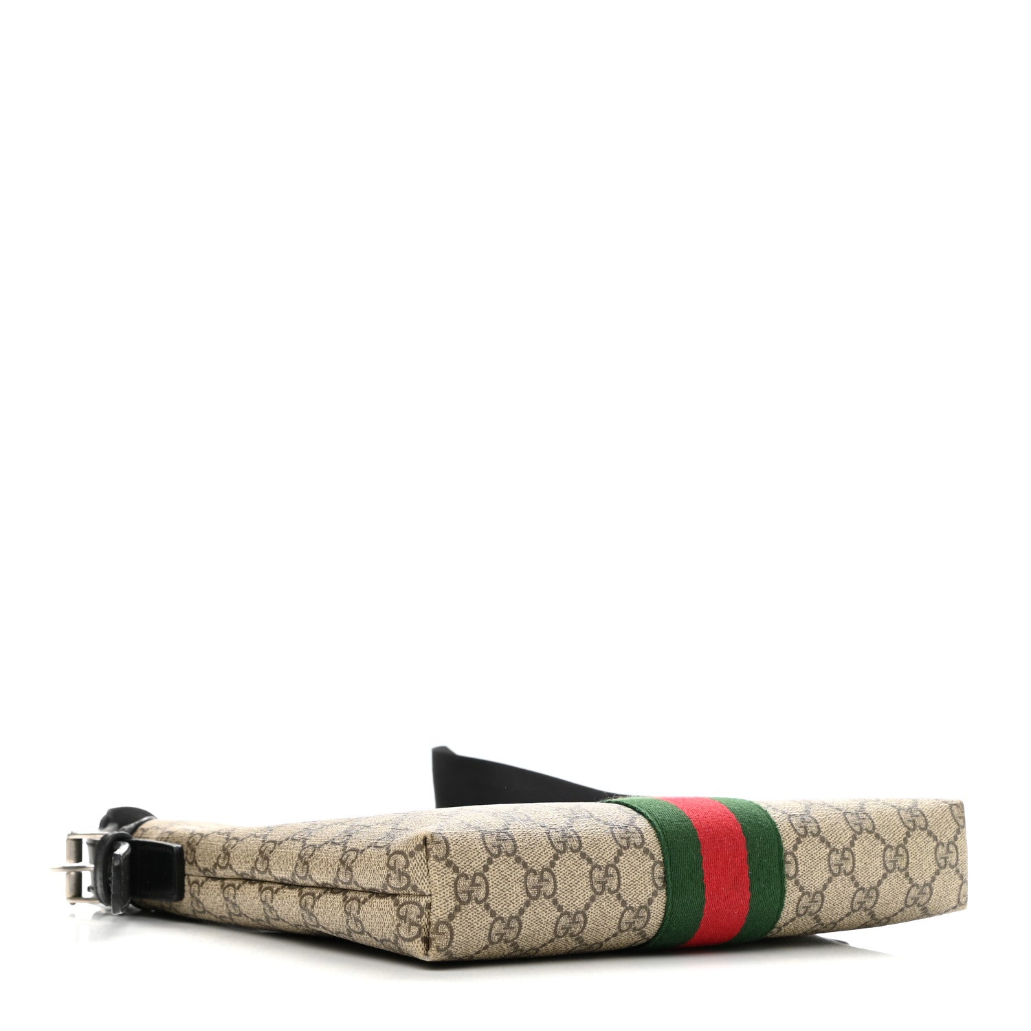 Gucci GG Supreme Monogram Web Messenger Bag Black 3 of 10