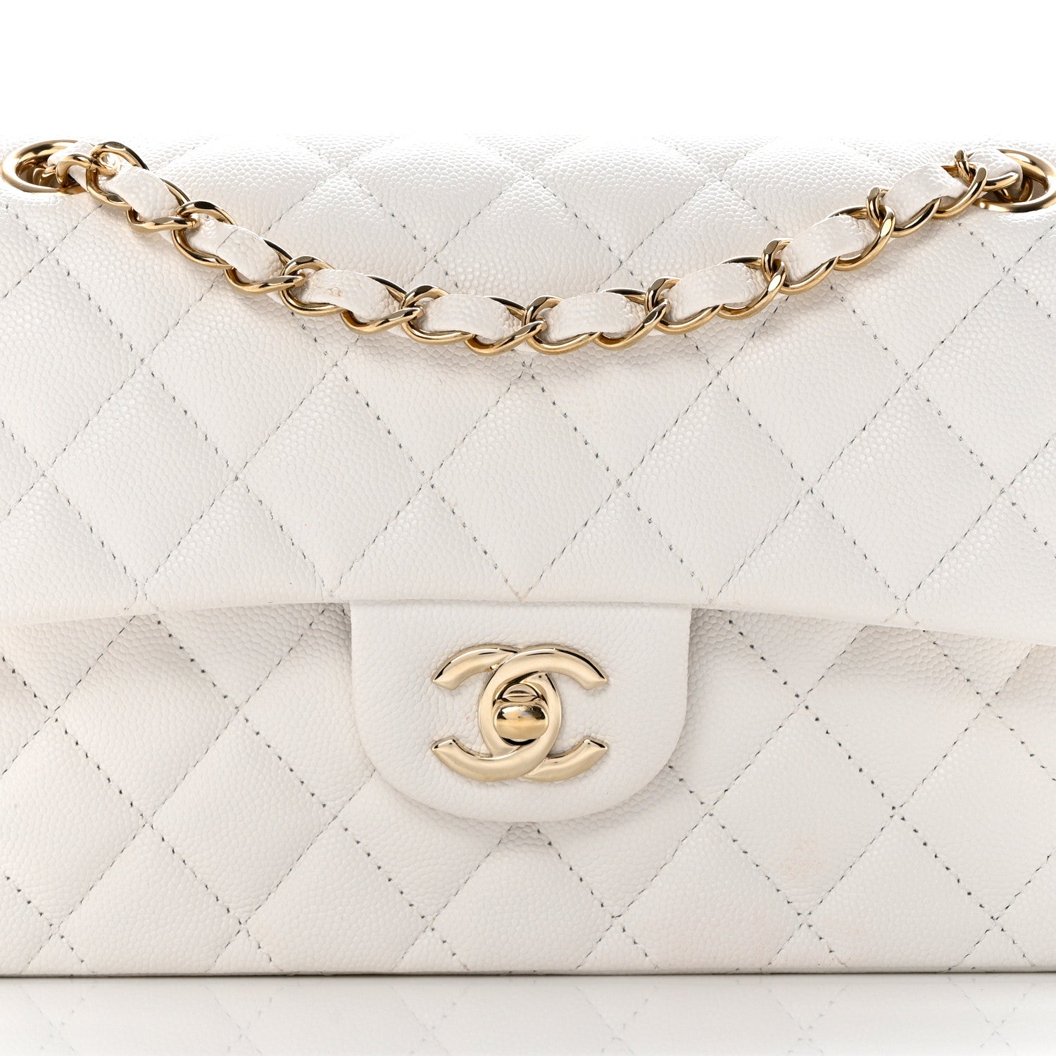Chanel Caviar Quilted Small Double Flap White 8 of 13