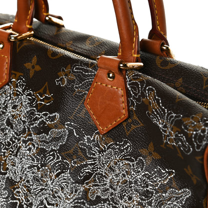 Louis Vuitton Monogram Dentelle Speedy 30 Silver 15 of 15