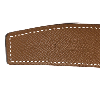 Hermes Swift Epsom 32mm H Belt 90 Rouge Casaque Gold 5 of 7
