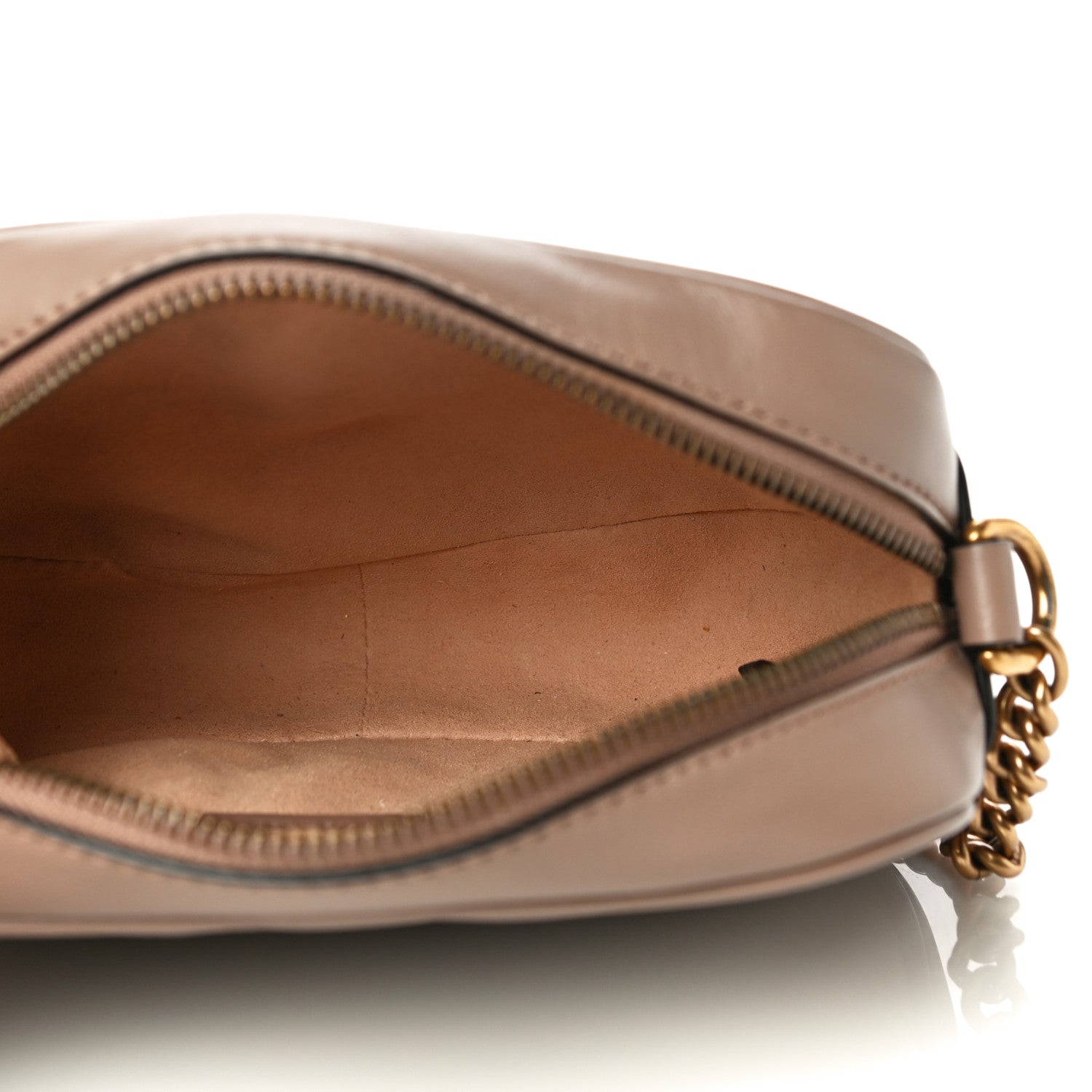 Gucci Calfskin Matelasse Mini GG Marmont Chain Shoulder Bag Porcelain Rose 5 of 11