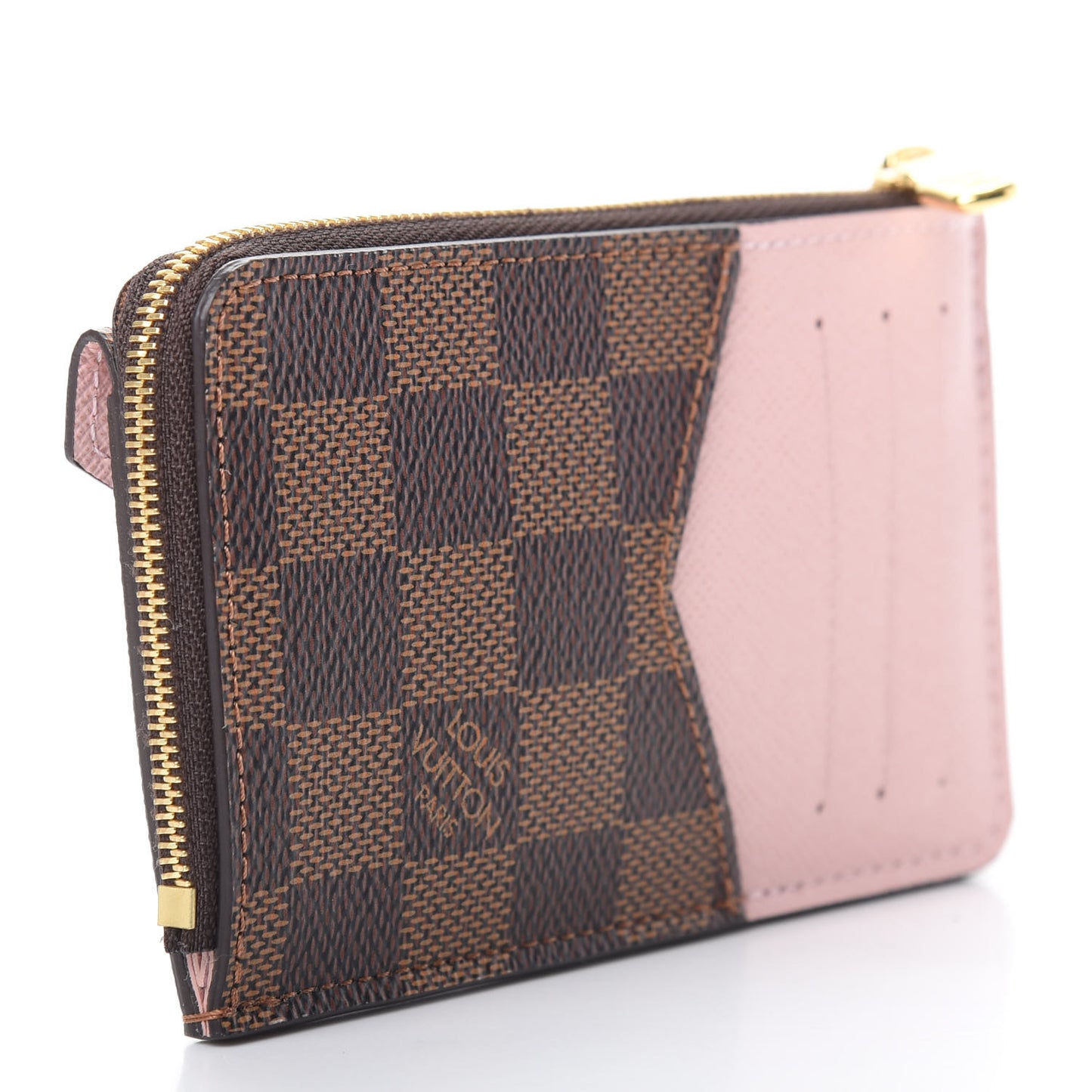 Damier Ebene Recto Verso Card Holder Rose Ballerine
