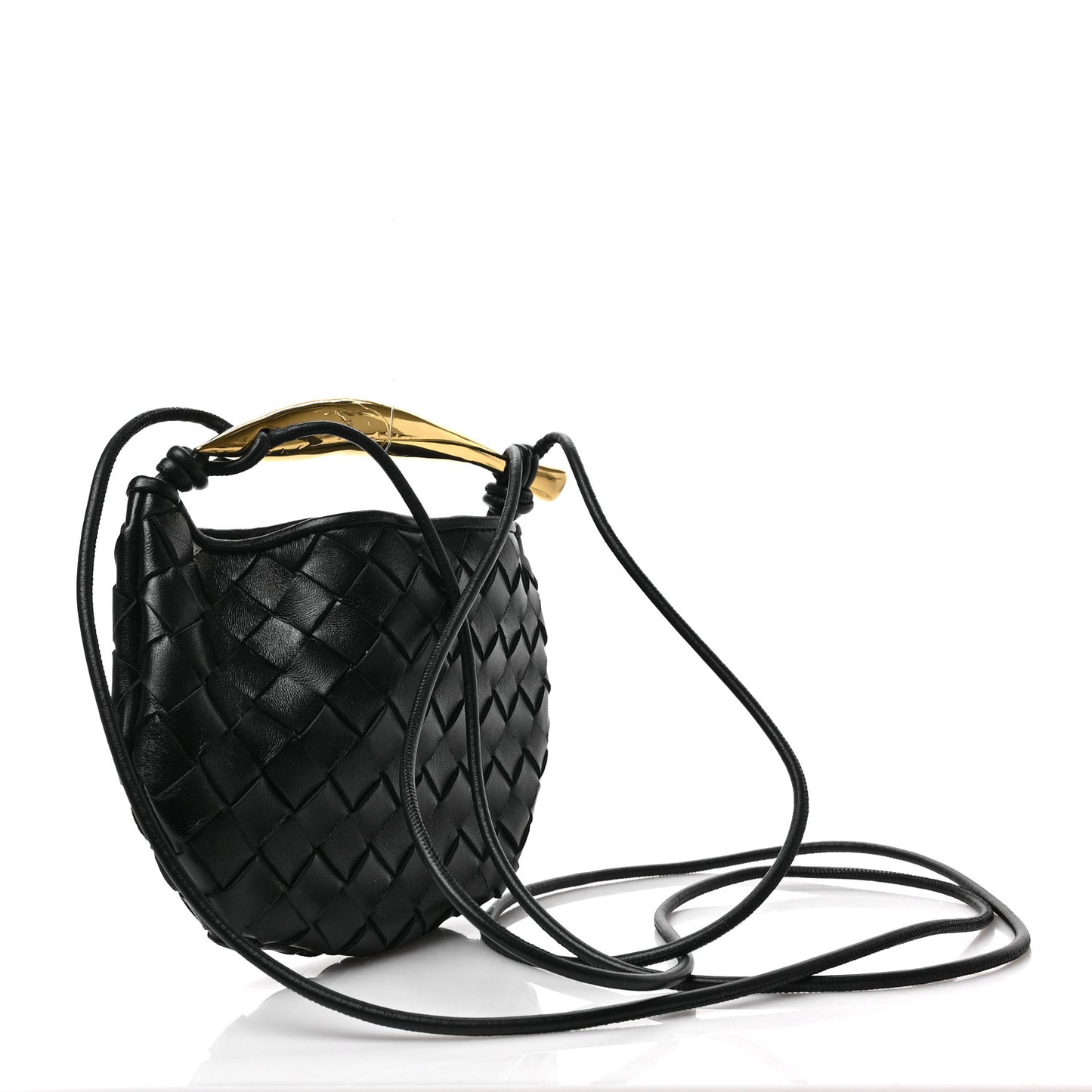 Nappa Intrecciato Mini Sardine Bag Black