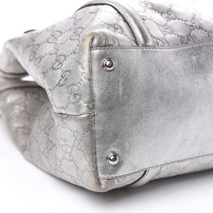 Gucci Guccissima Medium Britt Tote Silver 8 of 16