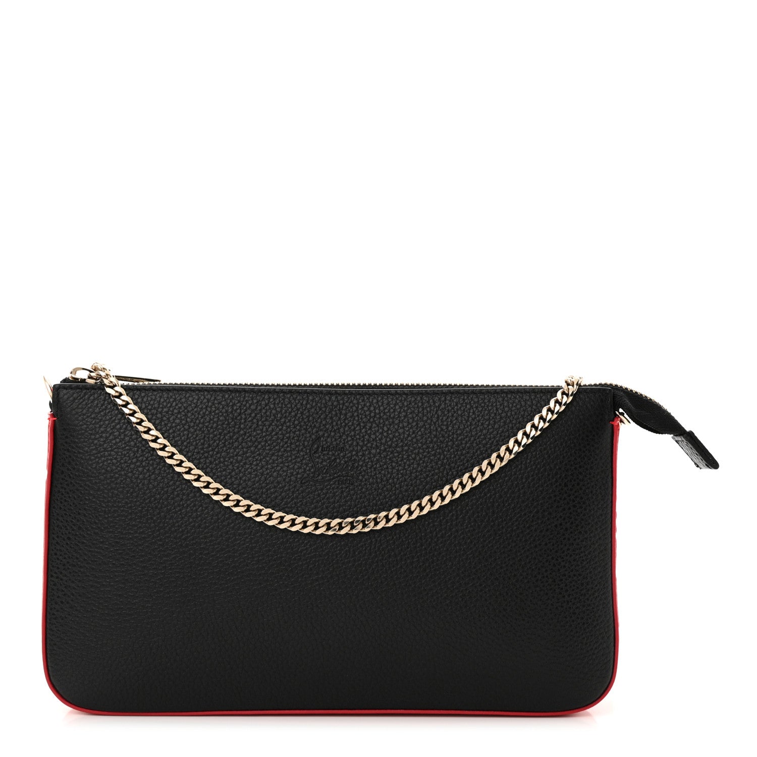 Christian Louboutin Calfskin Loubila Chain Clutch Black 1 of 9