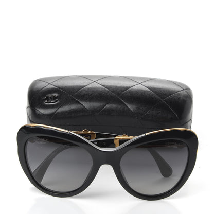 Chanel Polarized Bijou Cat Eye Sunglasses 5354 Black 8 of 8