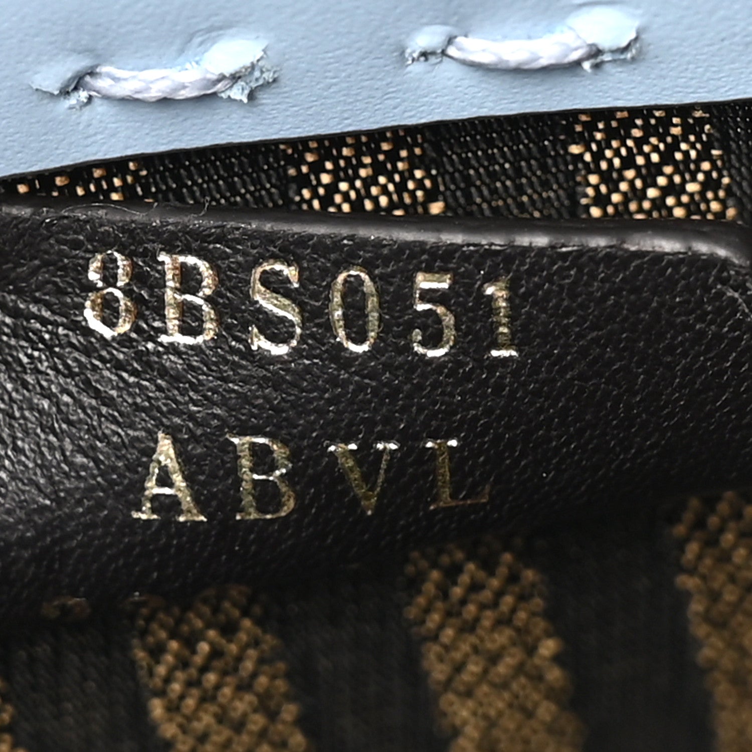 Fendi Vitello King Plexiglass Logo Embossed Mini Fendi Sunshine Shopper Tote Azzurro Baby 7 of 10