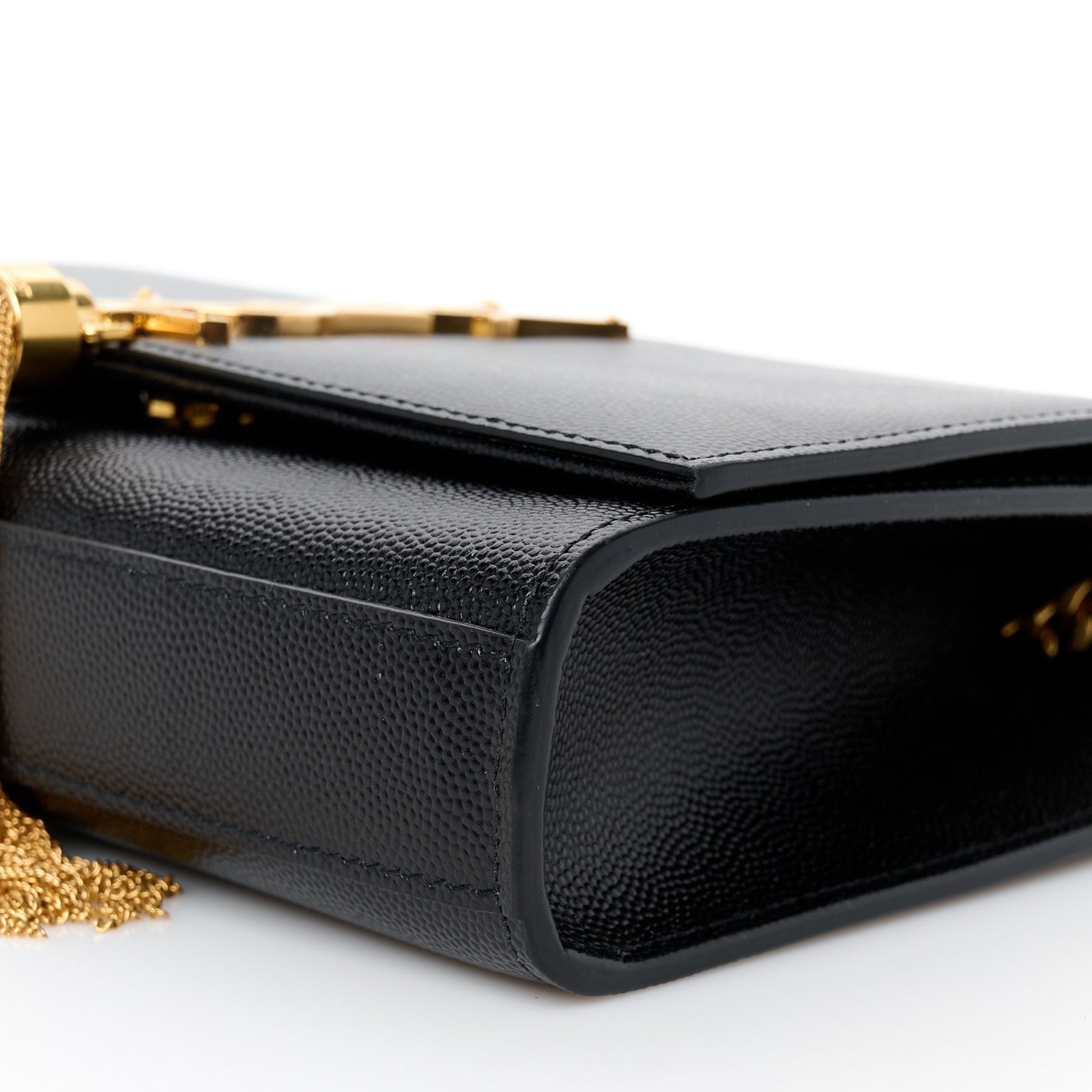 Saint Laurent Grain De Poudre Small Classic Monogram Kate Tassel Satchel Black 11 of 11