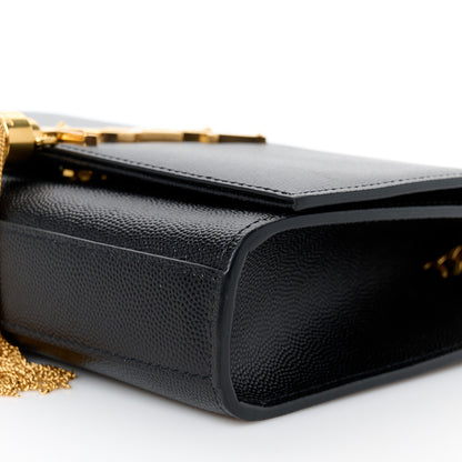 Saint Laurent Grain De Poudre Small Classic Monogram Kate Tassel Satchel Black 11 of 11