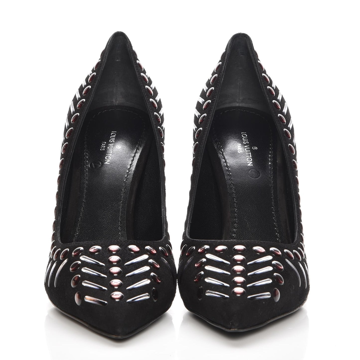 Suede Spikes Pumps 37.5 Black