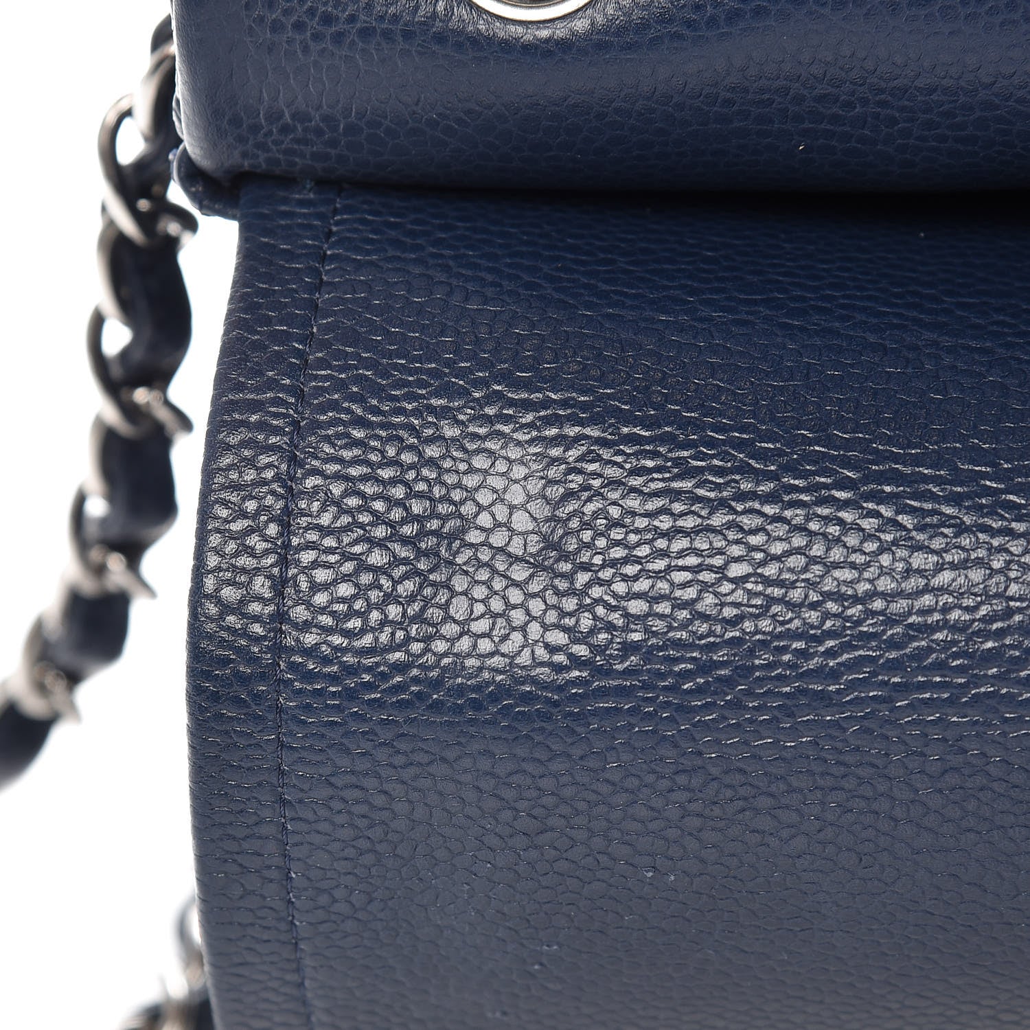 Chanel Caviar Quilted Jumbo Double Flap Navy Blue 12 of 20