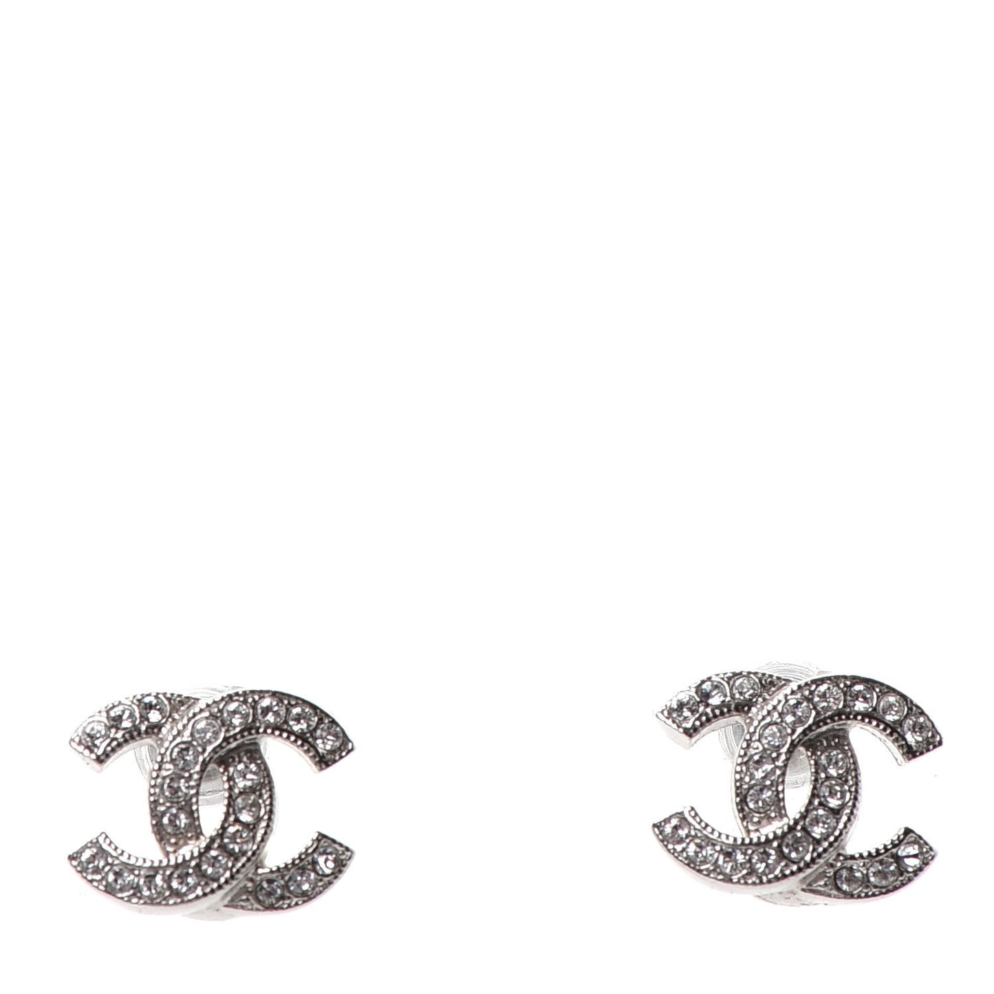 Crystal Mini Timeless CC Earrings Silver