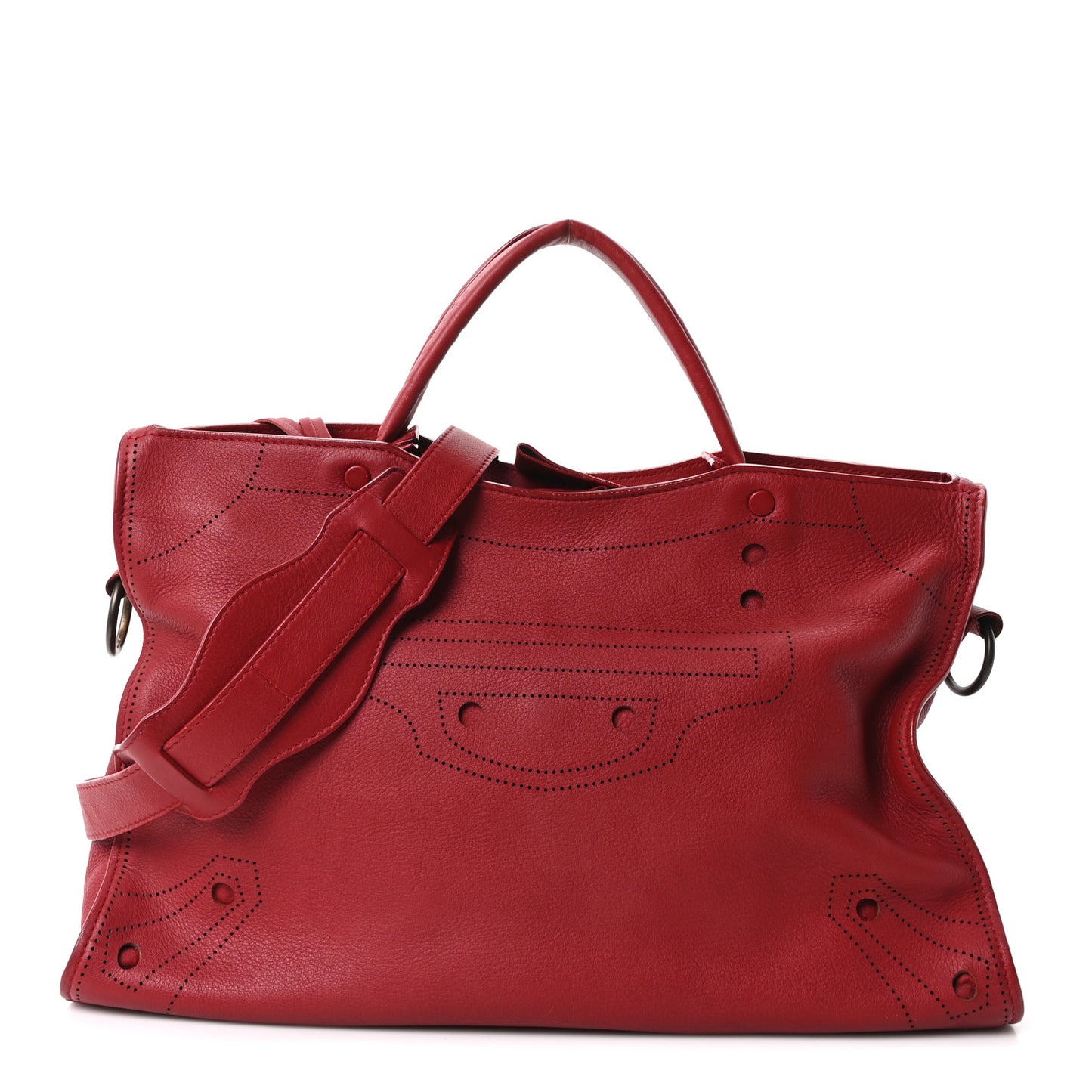 Veau Soyeux Perforated Blackout City Rouge Groseille