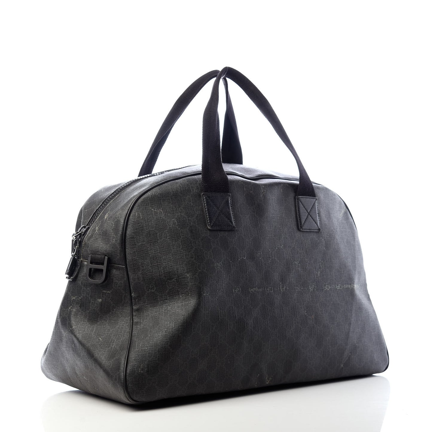 GG Supreme Monogram Large Duffle Black Grey