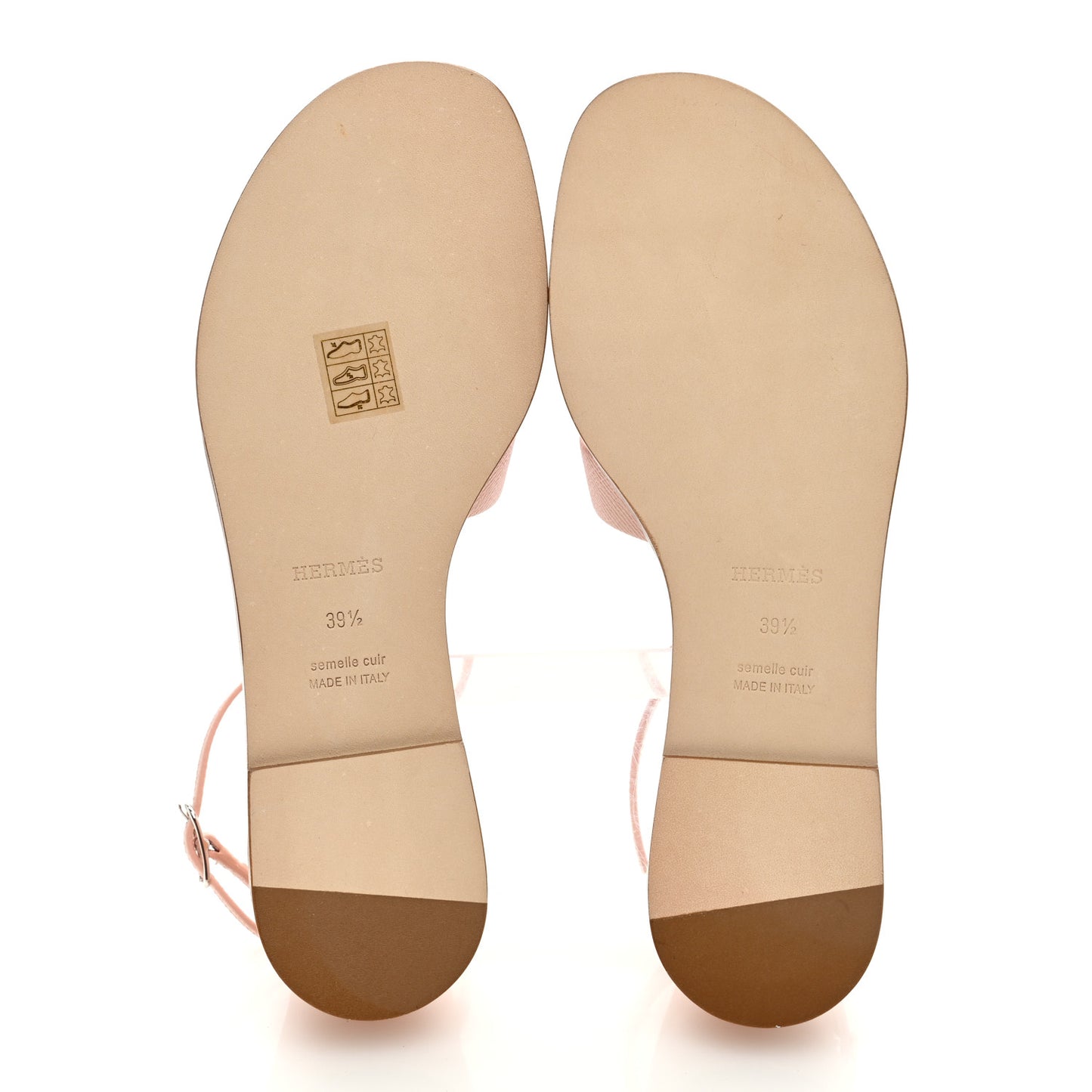 Epsom Santorini Sandals 39.5 Rose Porcelaine