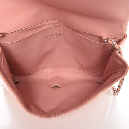 Chanel Patent Quilted Clutch with Chain Flap Light Pink 5 of 9