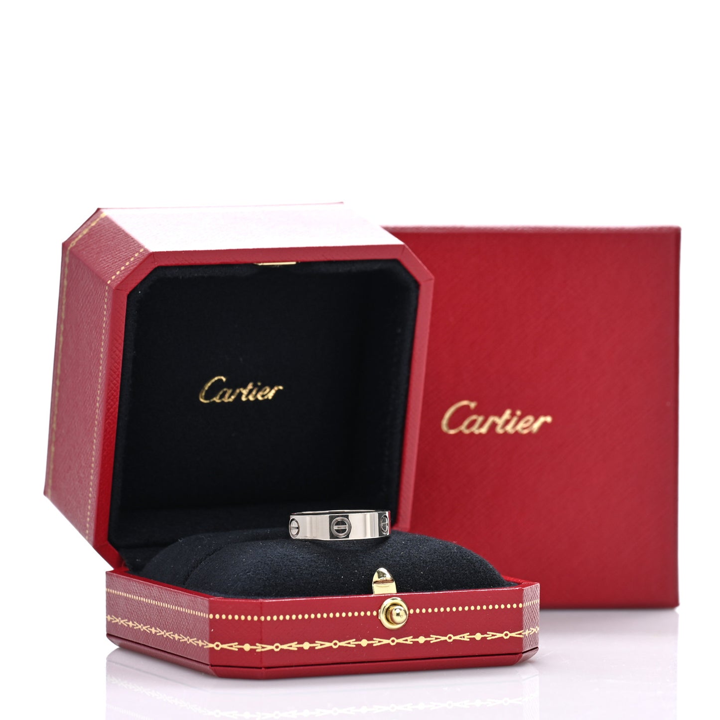 18K White Gold 5.5mm LOVE Ring 61 9.5