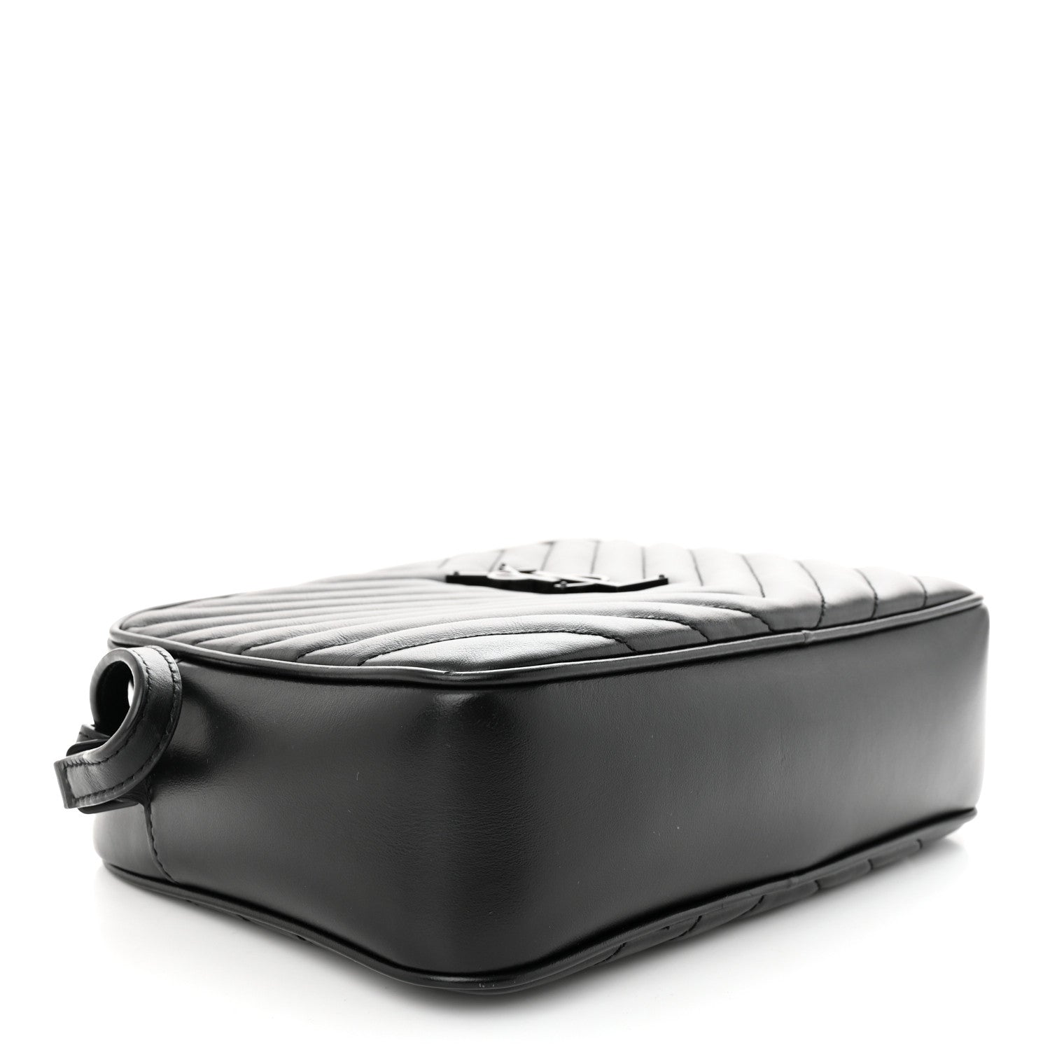 Saint Laurent Calfskin Matelasse Monogram Monochrome Lou Camera Bag Black 4 of 12