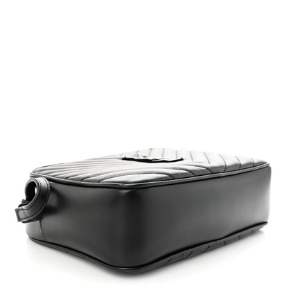 Saint Laurent Calfskin Matelasse Monogram Monochrome Lou Camera Bag Black 4 of 12