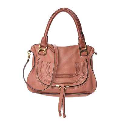 Chloe Calfskin Medium Marcie Satchel Coral 1 of 8