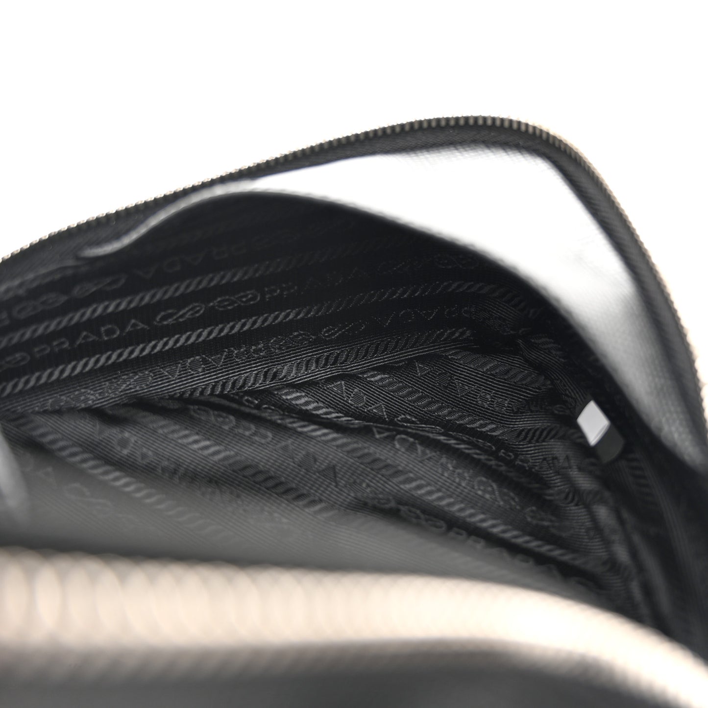 Saffiano Triangle Belt Bag Black