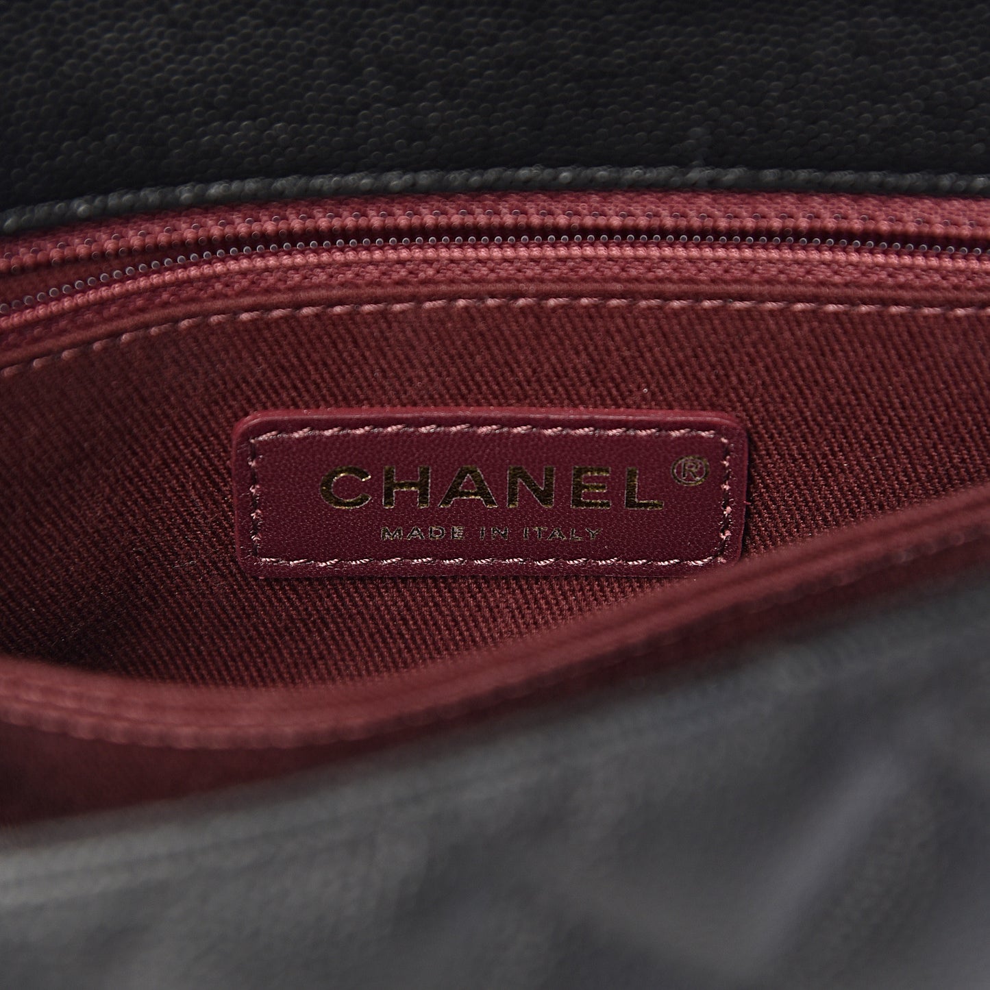 Caviar Quilted Mini Coco Handle Flap Black