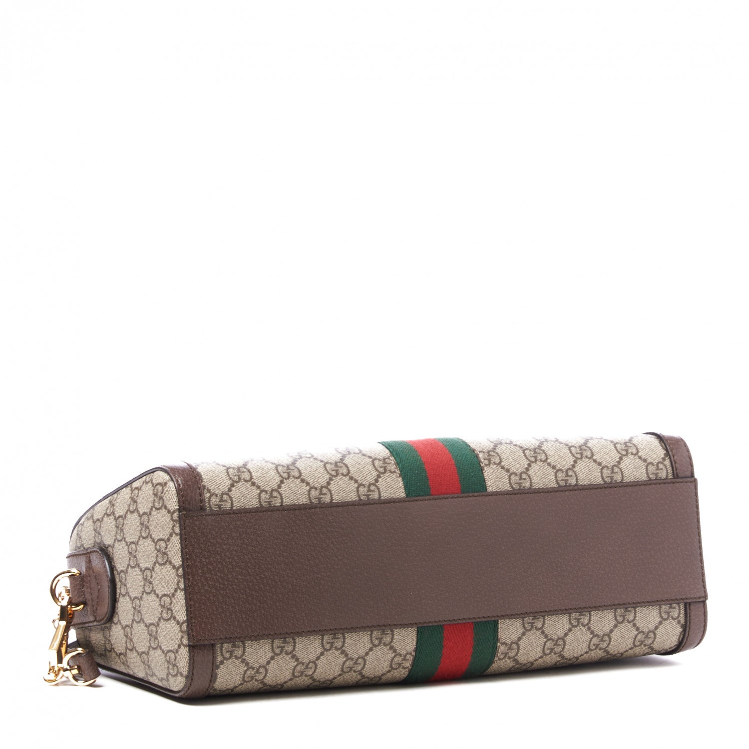 Gucci GG Supreme Monogram Web Medium Ophidia Boston Brown 3 of 8