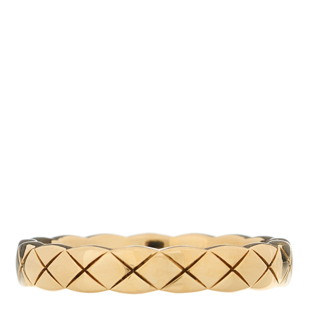 Chanel 18K Yellow Gold Mini Coco Crush Ring 49 4.75 1 of 7