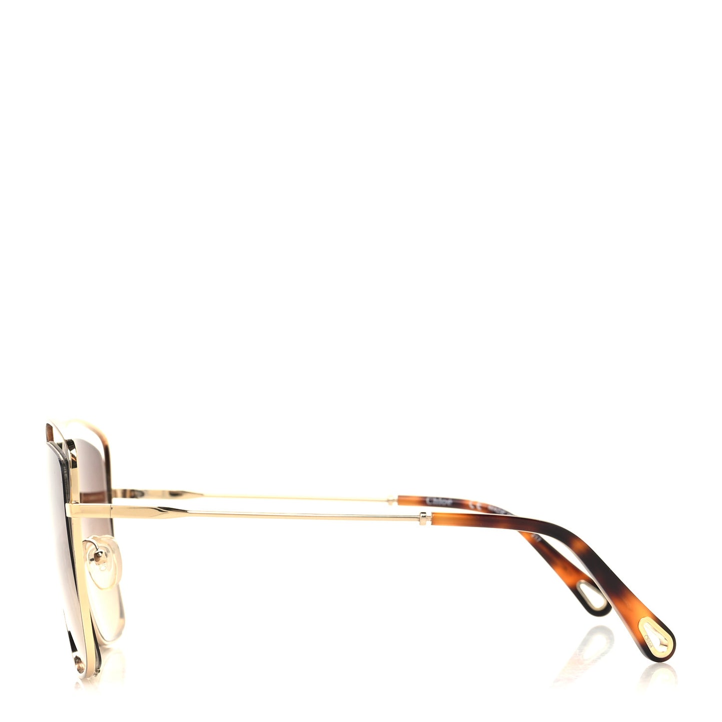 Poppy Cutout Square Sunglasses CE133S Gold Tortoise
