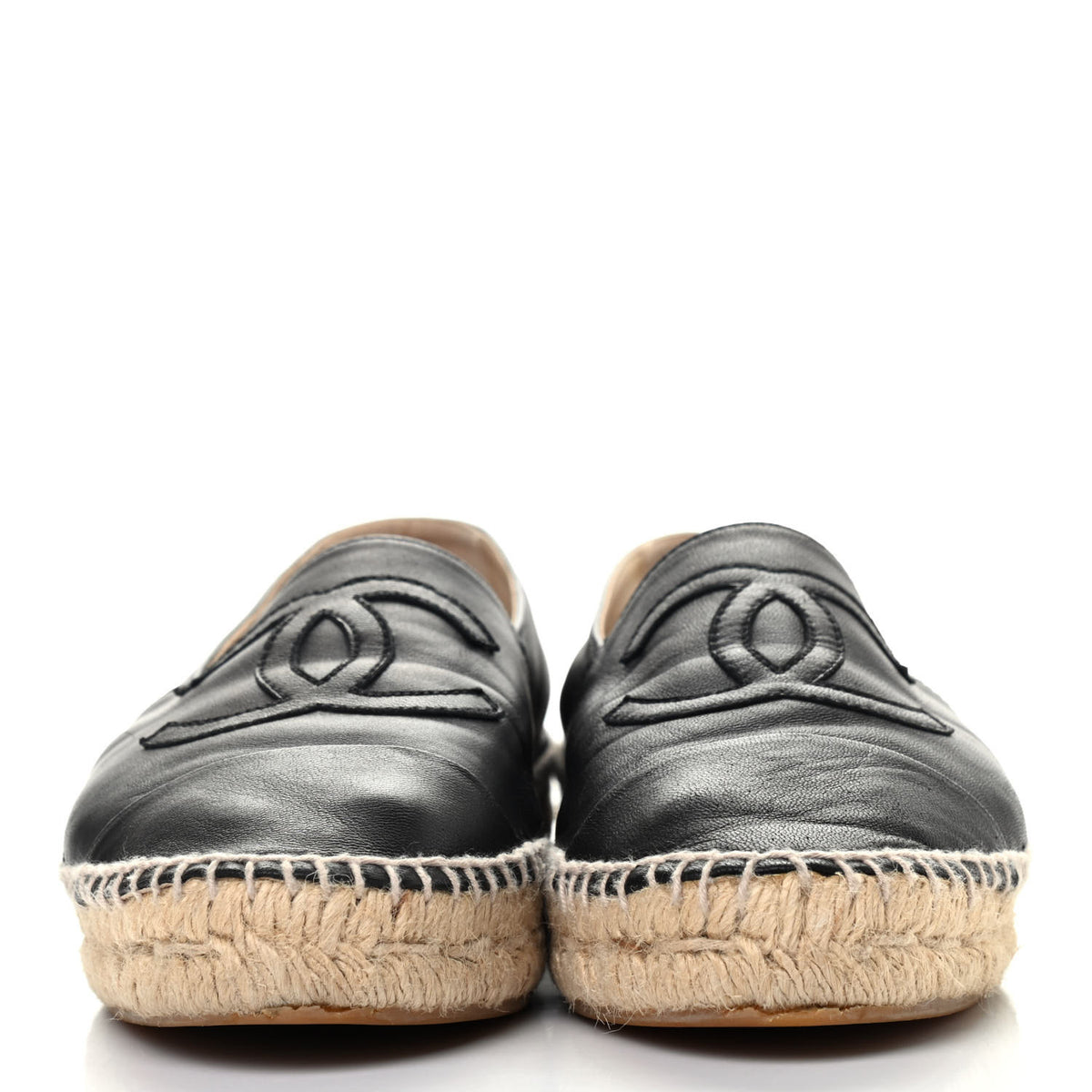 Lambskin CC Espadrilles 39 Black