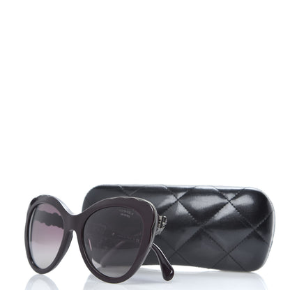 Chanel Acetate Polarized Bijou Cat Eye Sunglasses 5354 Black 7 of 7