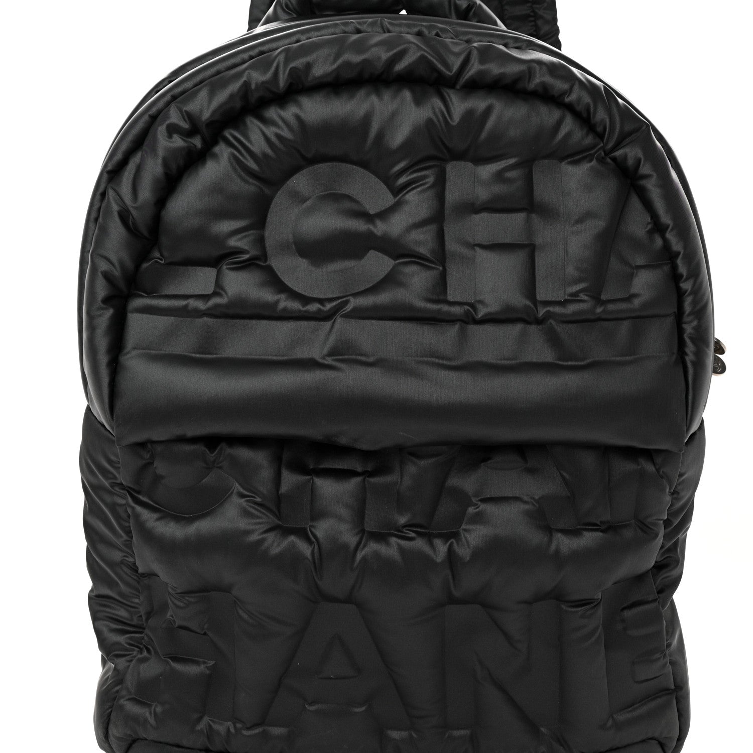 Chanel Nylon Embossed Doudoune Backpack Grey 8 of 16