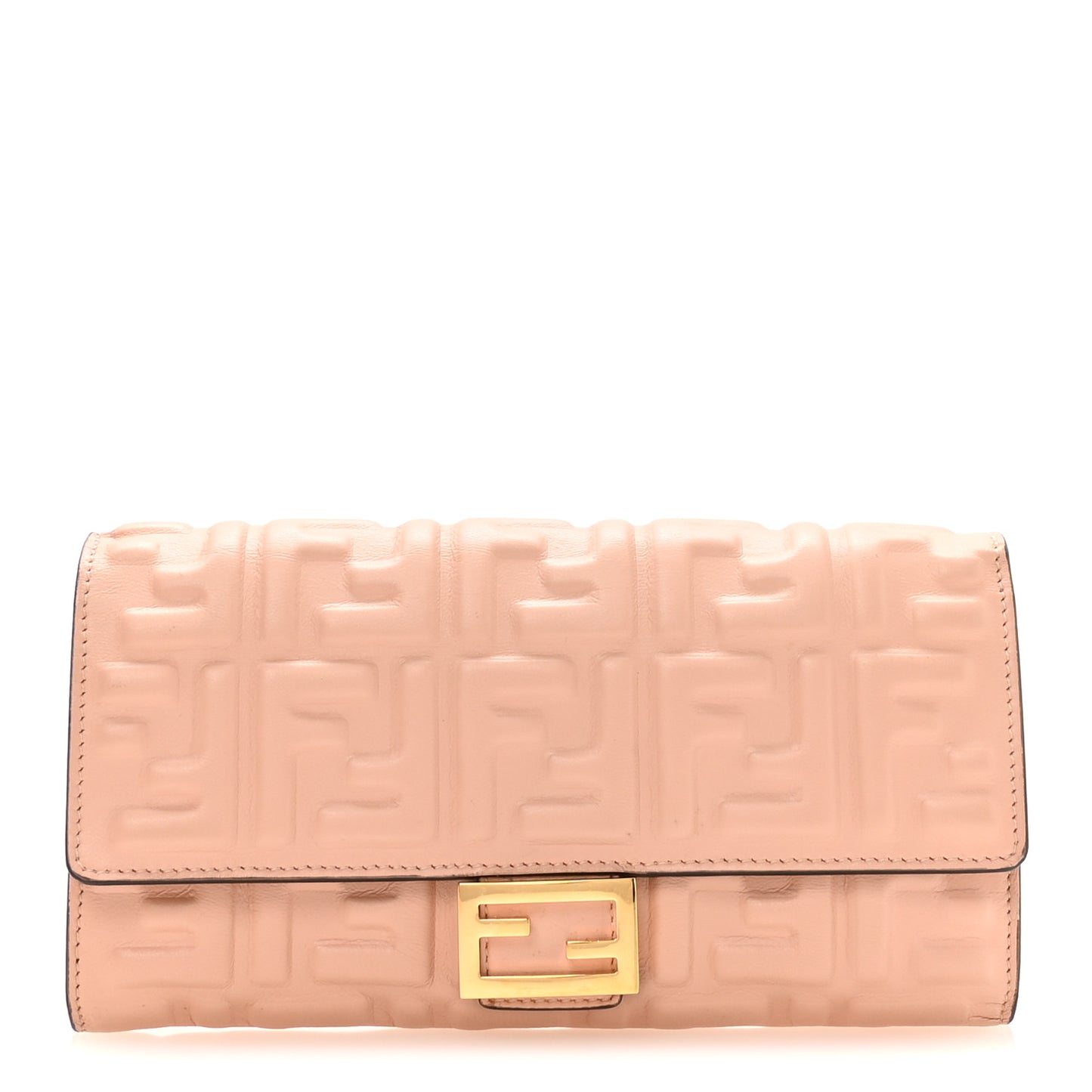 Nappa Matisse FF Embossed Continental Wallet Rose Quarzo