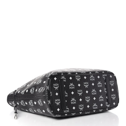 MCM Visetos Medium Reversible Shopper Tote Black 7 of 21