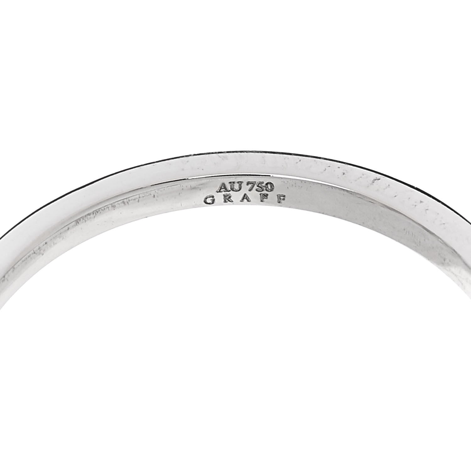 Graff 18K White Gold Diamond Butterfly Silhouette Ring 53 6.5 5 of 8