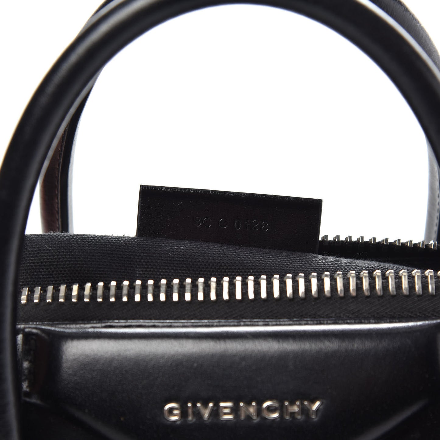 Shiny Lord Calfskin Small Antigona Black