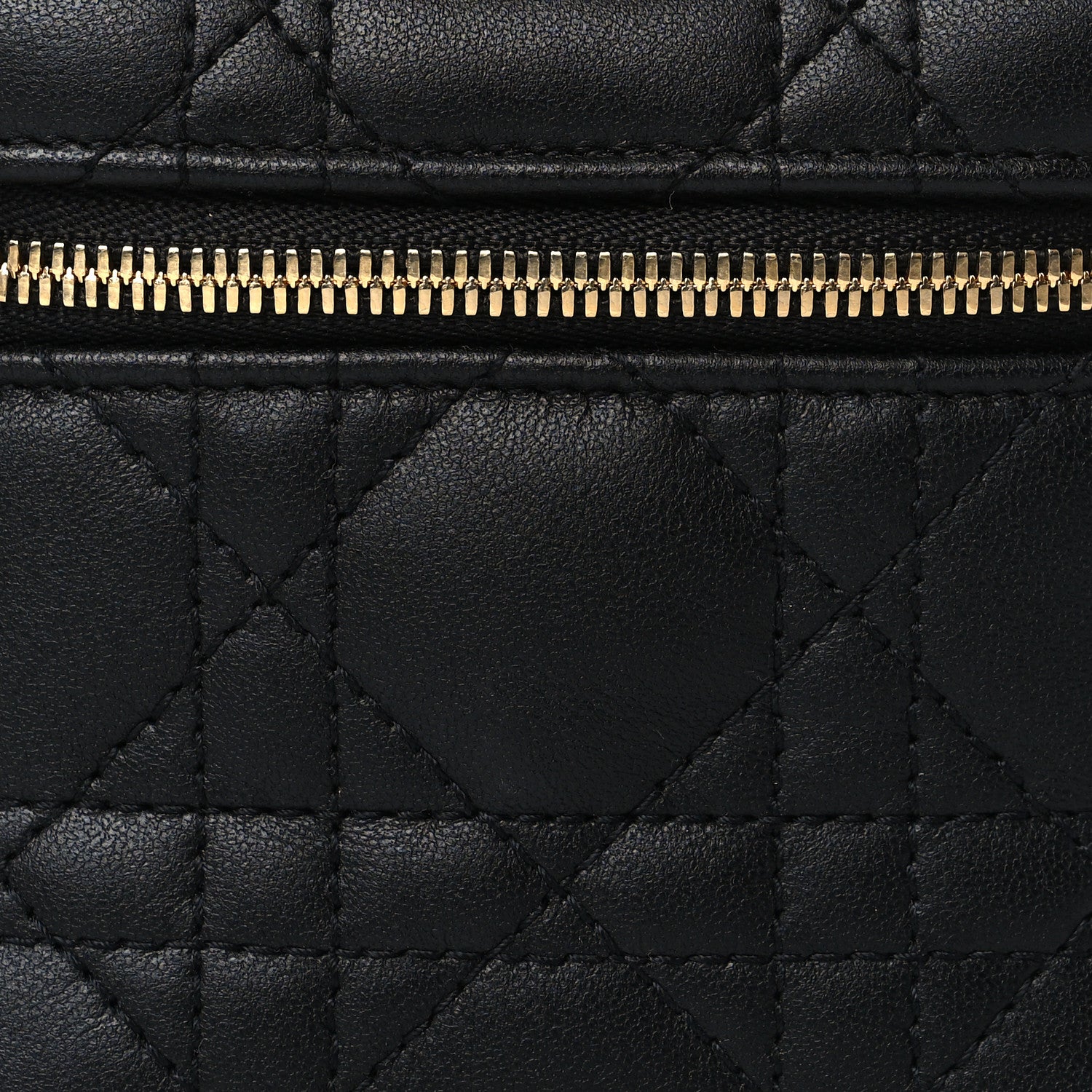 Christian Dior Lambskin Cannage Micro Lady Dior Vanity Case Black 7 of 9