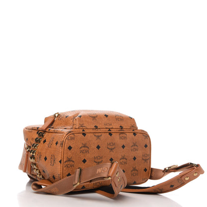 MCM Visetos Small Side Stud Stark Backpack Cognac 4 of 9