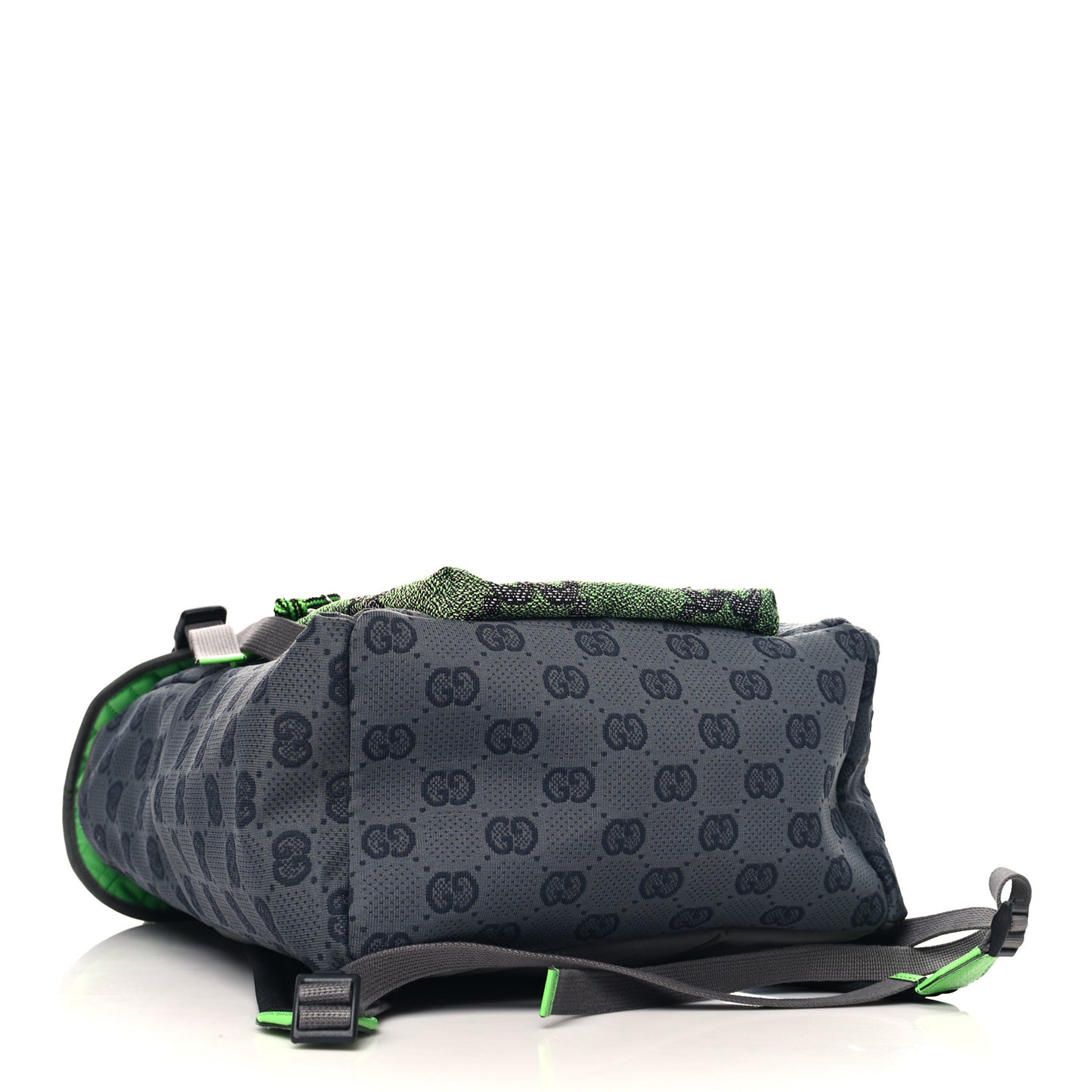 Jersey GG Monogram All Over Pan Sport Double Buckle Backpack Grey Green Multicolor