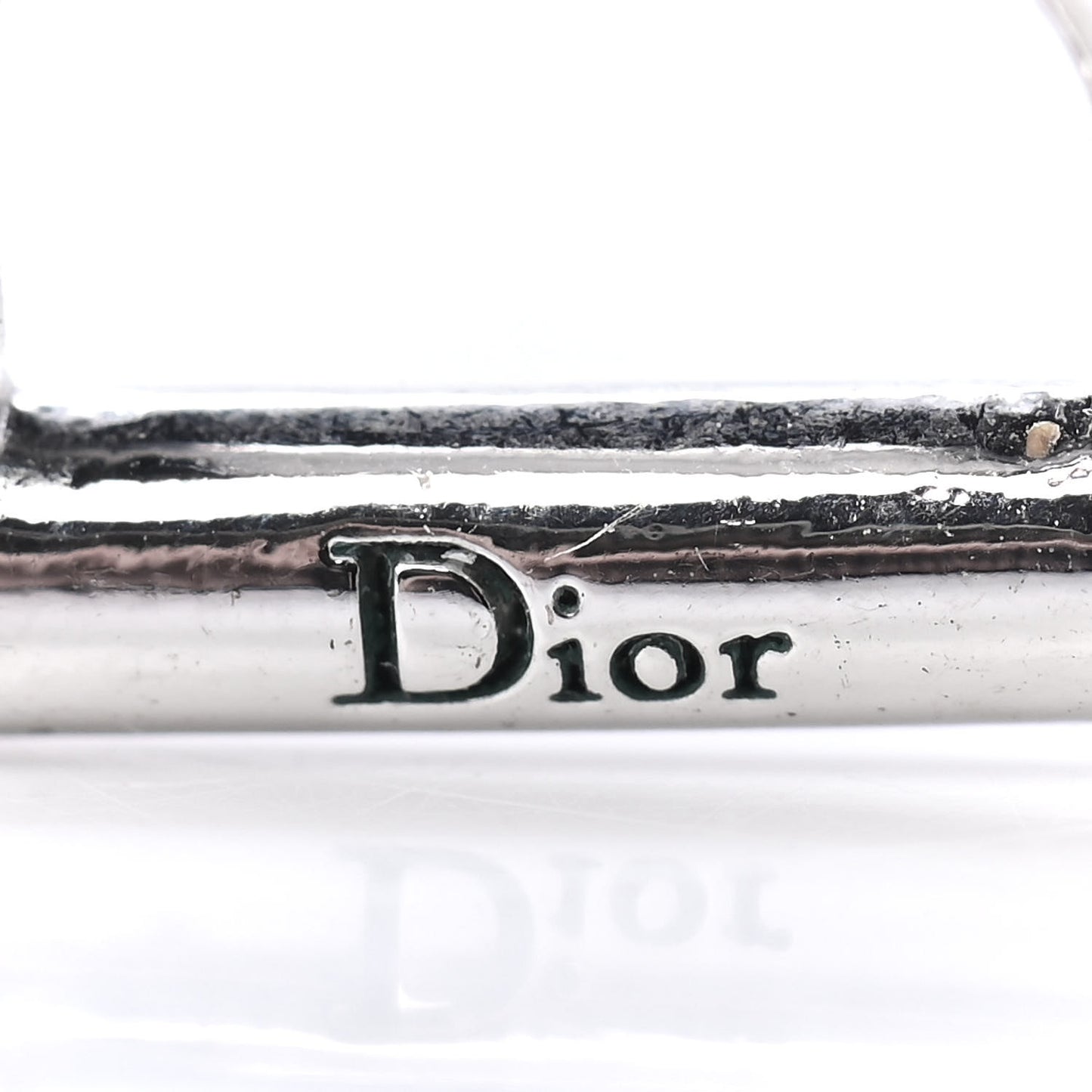 Your Dior Logo Stud Earrings Silver Gold