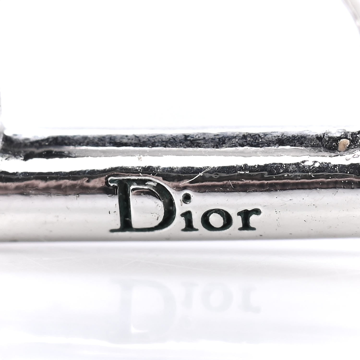 Christian Dior Your Dior Logo Stud Earrings Silver Gold 4 of 4