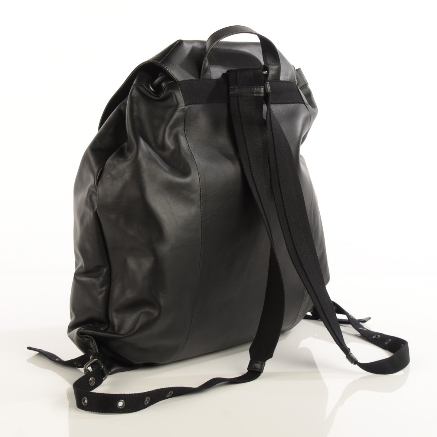 Light Calf Intrecciato Backpack Nero