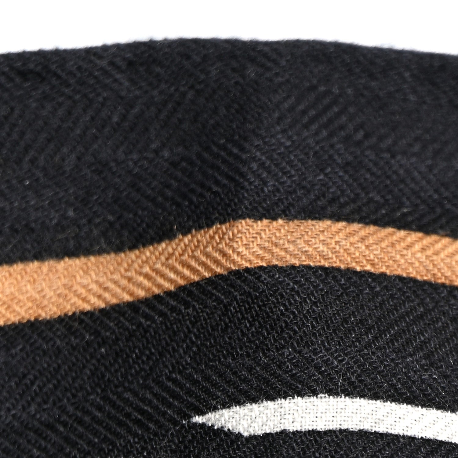 Hermes Cashmere Silk La Promenade du Matin Bandana Shawl 140 Black Noisette Gold 7 of 9