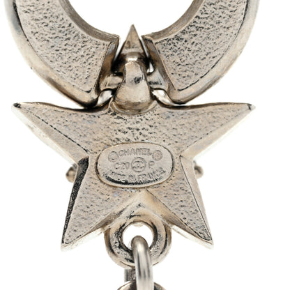 Chanel Strass Crystal CC Star Drop Earrings Silver 4 of 4