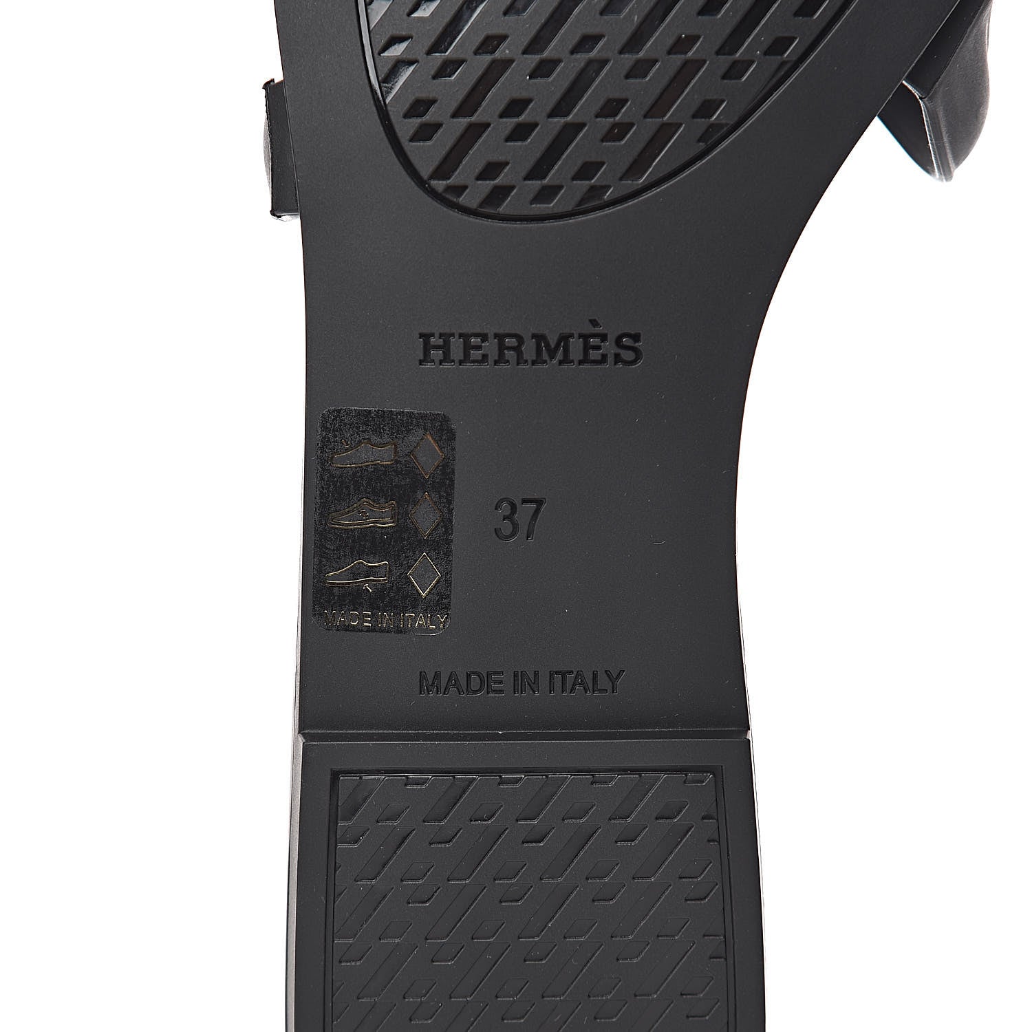 Hermes Rubber Aloha Sandals 37 Black 6 of 8