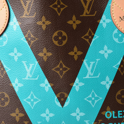 Louis Vuitton Monogram V Neverfull MM Turquoise 9 of 14
