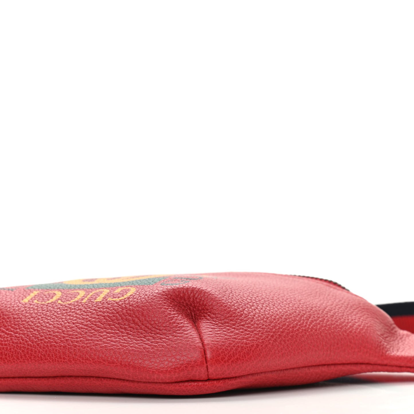 Grained Calfskin Small Logo Belt Bag Hibiscus Red