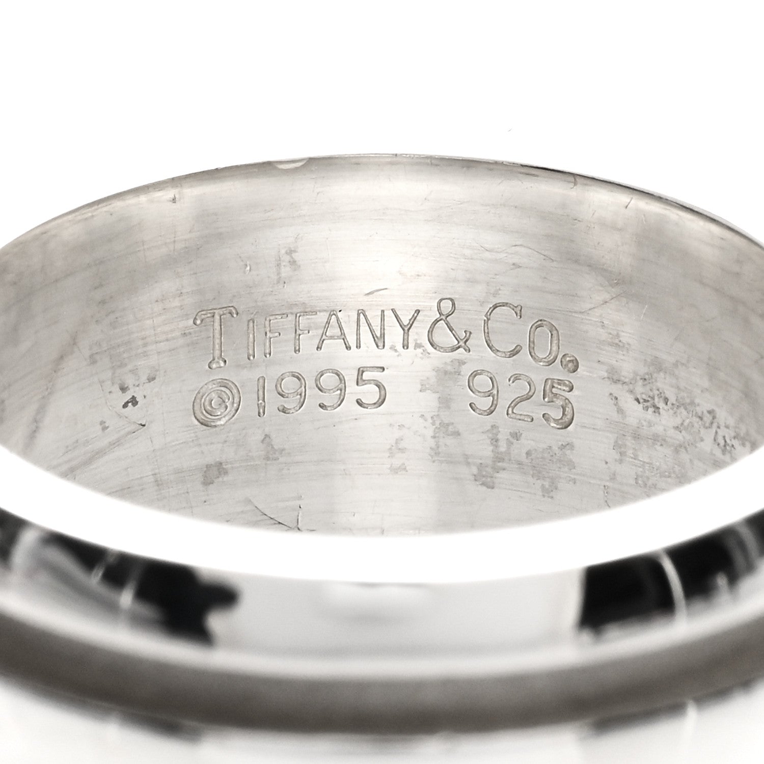 Tiffany Sterling Silver Atlas Groove Band Ring 53 6.5 3 of 3