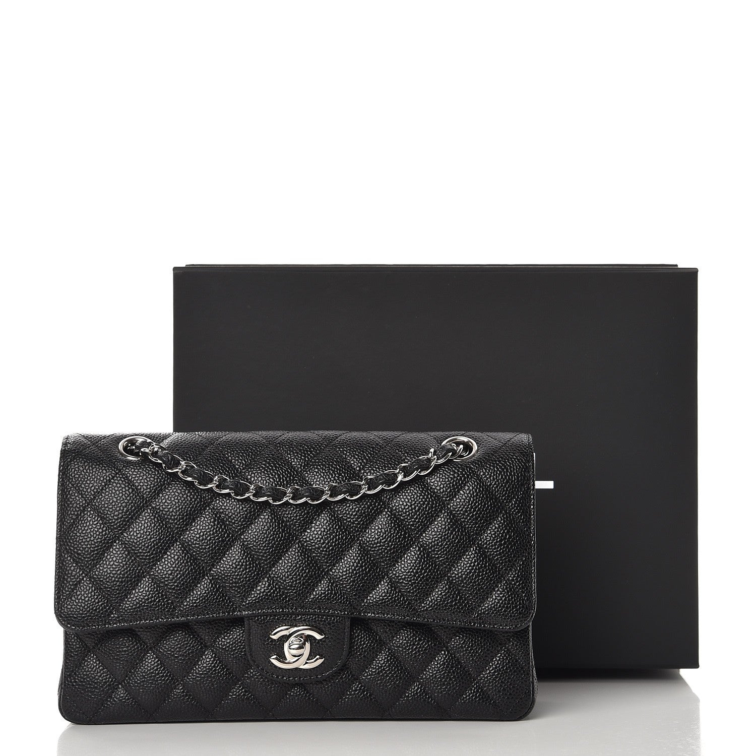 Chanel Caviar Quilted Medium Double Flap Black 8 of 8