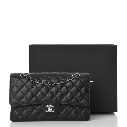 Chanel Caviar Quilted Medium Double Flap Black 8 of 8